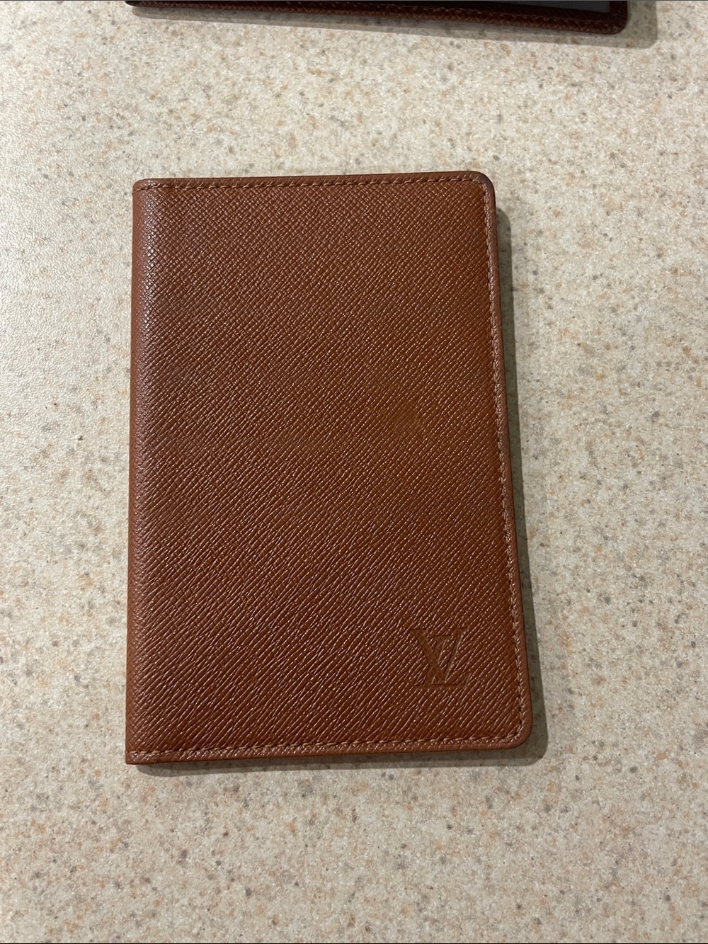 Louis Vuitton Brown Textured Leather ID Holder